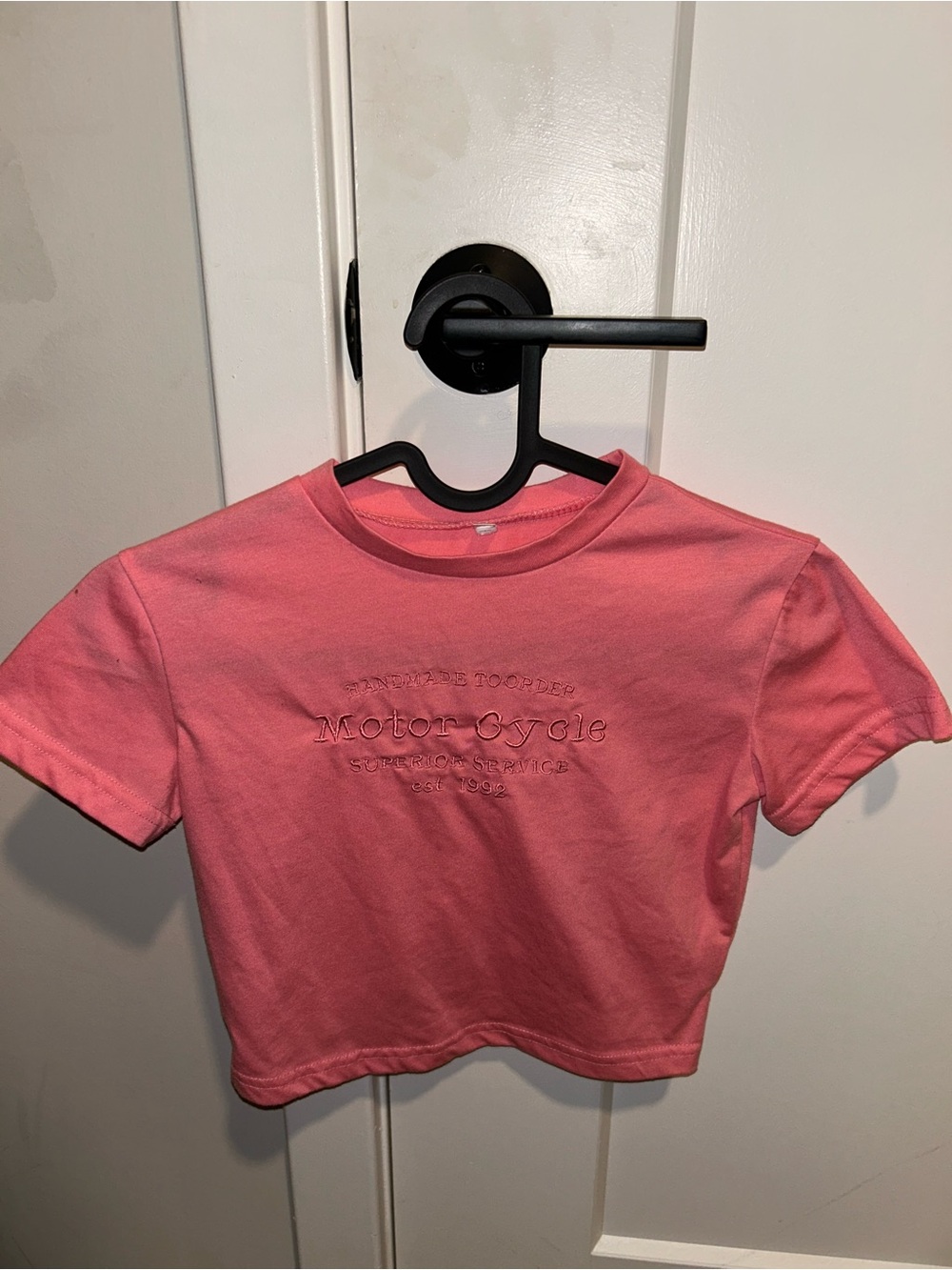 Kids' Pink Short-Sleeve Graphic Crop Top